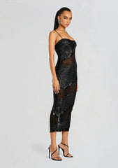 Carmine Embellished Dress