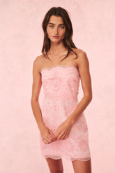 Vailia Organza Eyelet Mini Dress