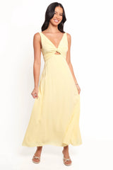 Archer Midi Dress - Butter Yellow