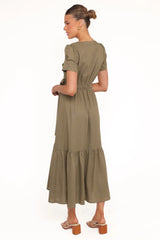 Leontine Midi Dress - Olive