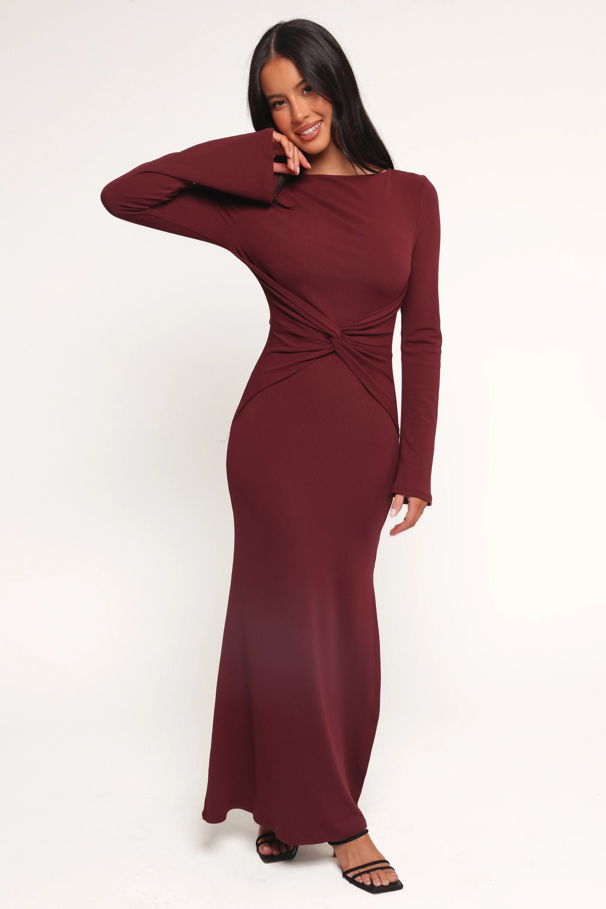 Nash Long Sleeve Dress - Deep Red