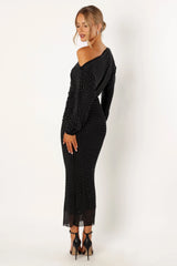 Loeve Long Sleeve Midi Dress - Black