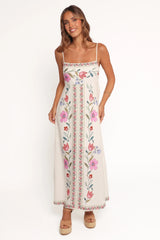 Vesta Midi Dress - Pink Multi