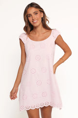 Pammy Mini Dress - Pale Pink