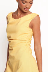 Cielo Mini Dress - Butter Yellow