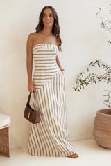 Maliah Maxi Dress - Vory Stripe