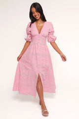Tani Midi Dress - Pink