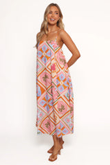 Gisela Midi Dress - Multi Tile