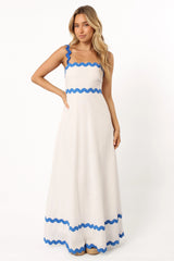 Nancy Maxi Dress - Blue/White