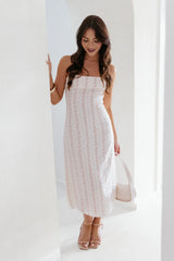 Norma Strapless Midi Dress - Pink Floral