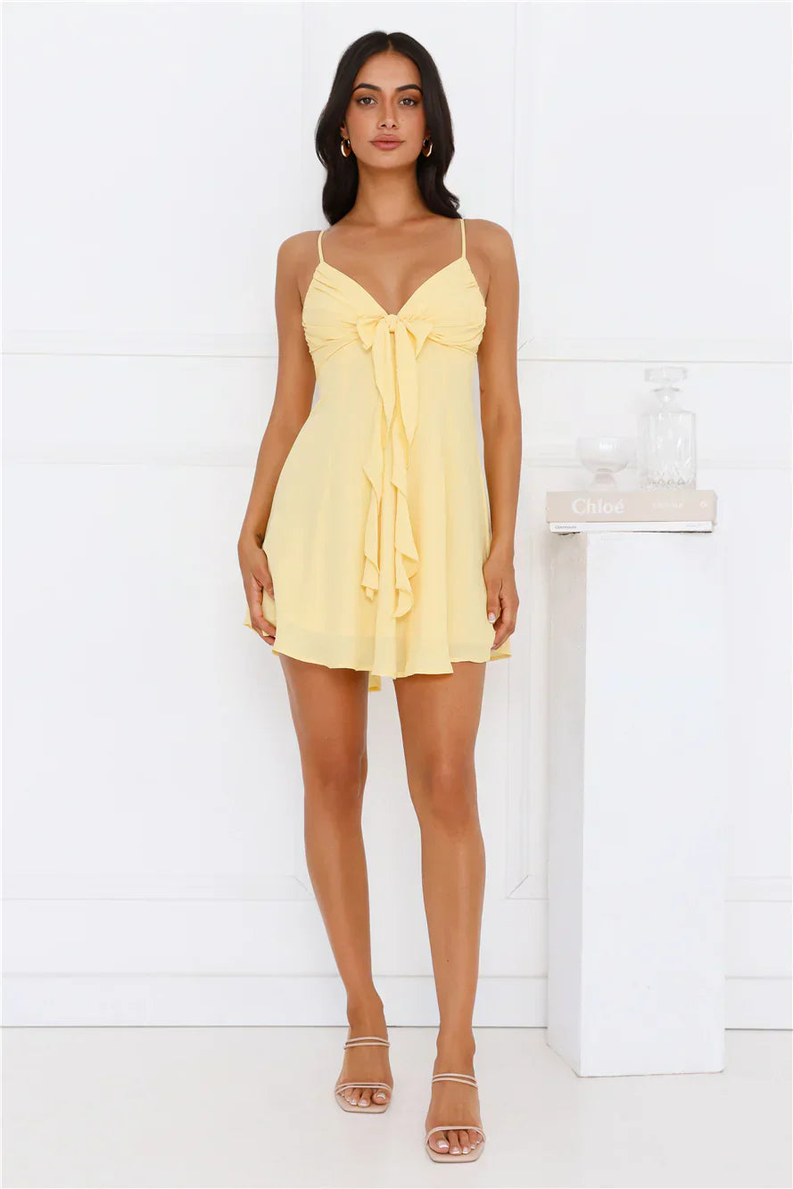 Smile Back At Me Mini Dress Yellow