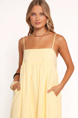 Miuccia Maxi Dress - Butter Yellow