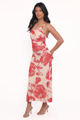 Jasmine Maxi Dress - Red Floral