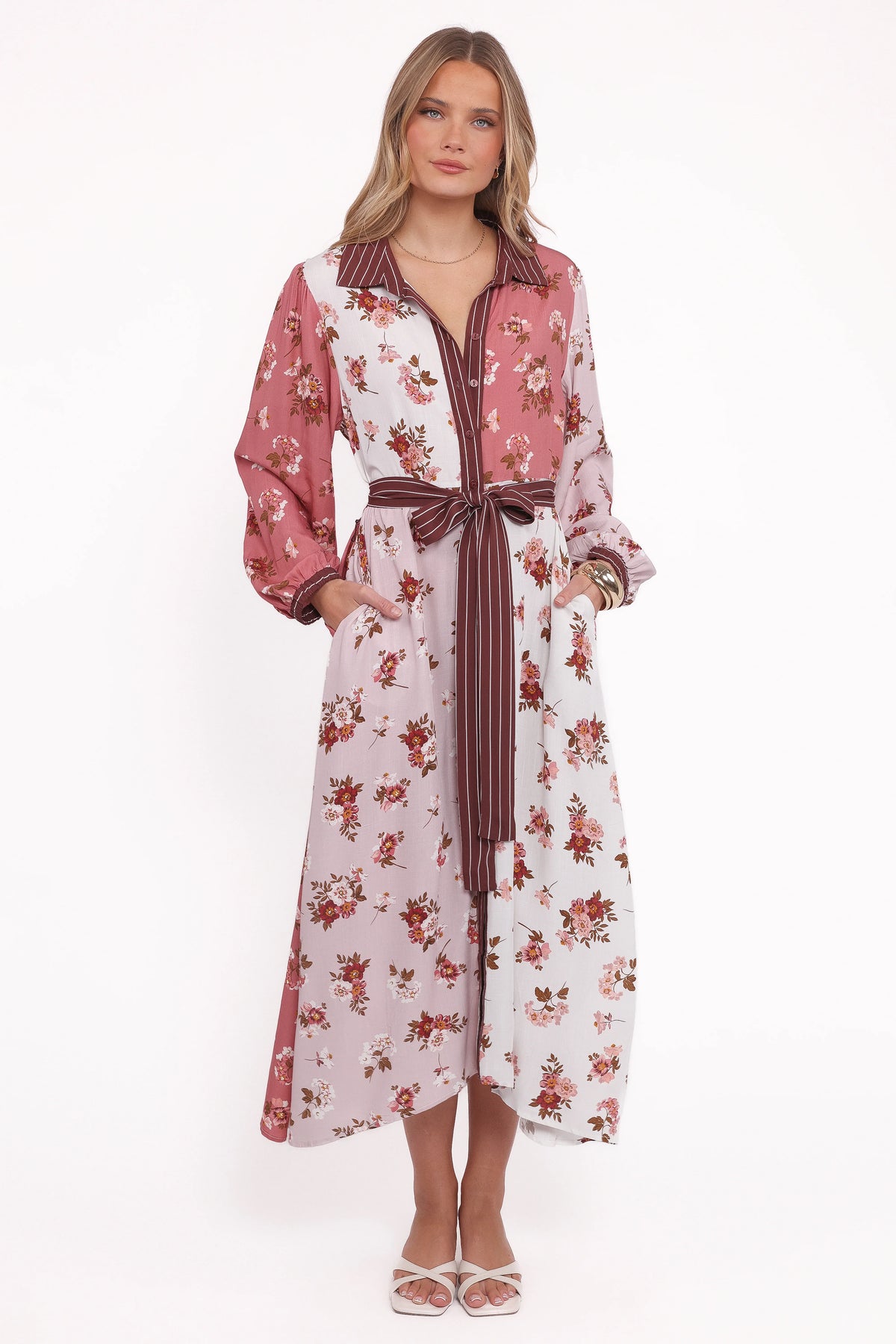 Maiden Long Sleeve Midi Dress - First Blush