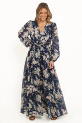 Anisa Maxi Dress - Navy Floral