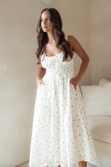 Auguste Midi Dress - Ditsy Heart