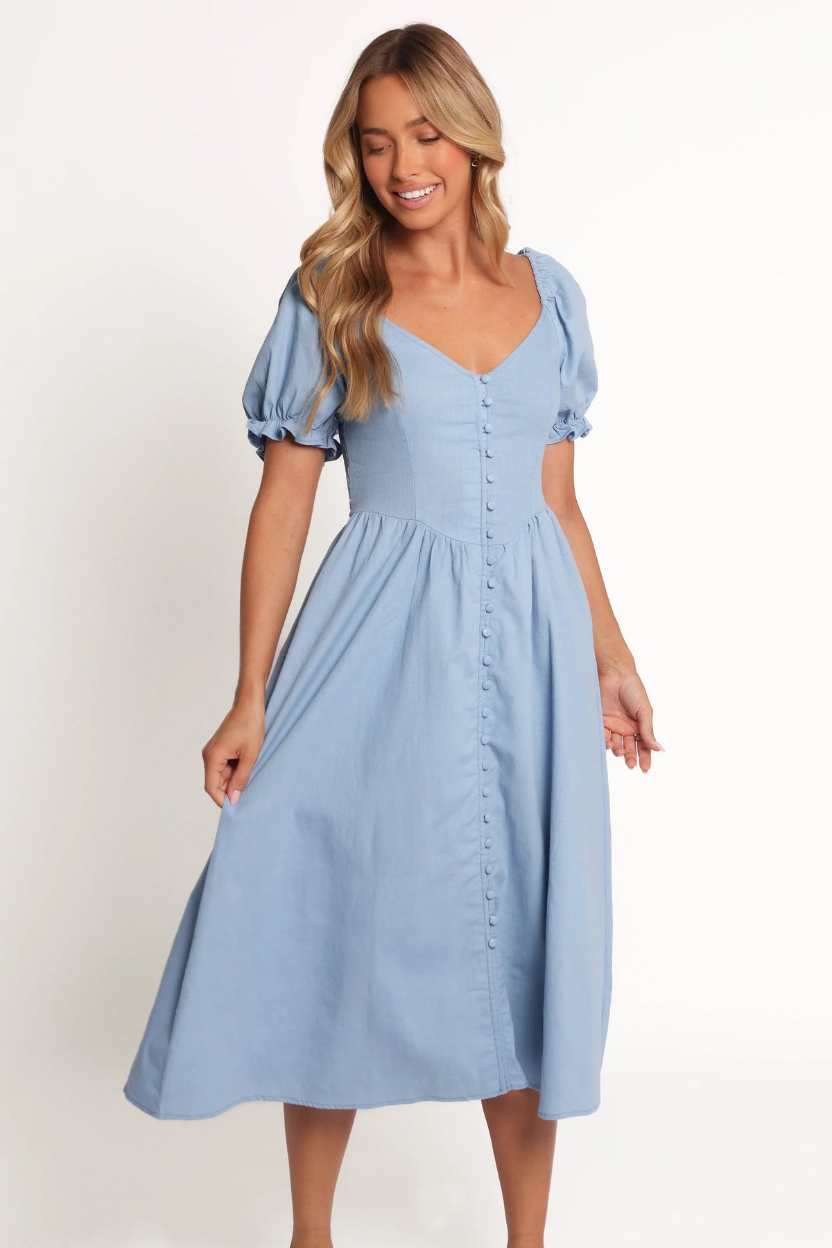 Serenade Midi Dress - Blue
