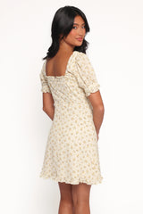 Joss Mini Dress - Cream Yellow