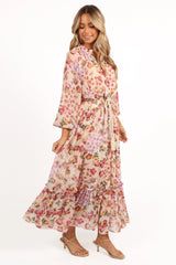 Micah Long Sleeve Midi Dress - Blush