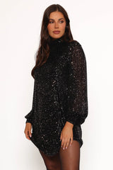 Springfield Mini Dress - Black/Gold