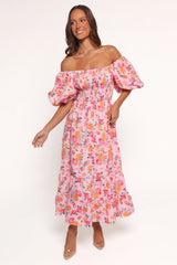 Soliel Midi Dress - Pink Floral