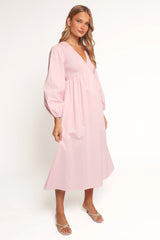 Ilyana Long Sleeve Maxi Dress - Pink