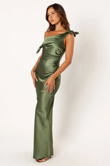 Selma Off Shoulder Maxi Dress - Olive