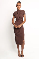 Lioren Midi Dress - Brown