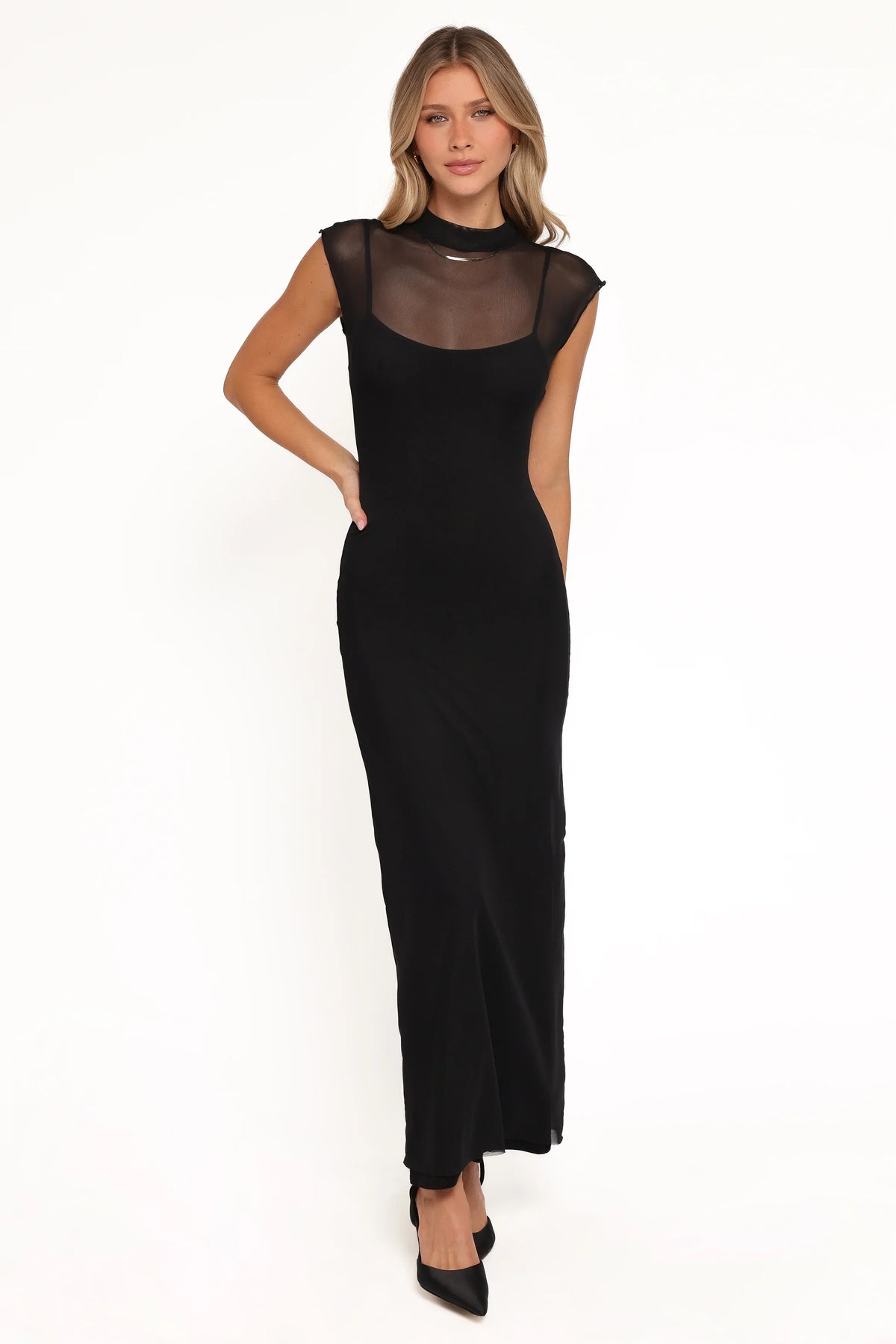 Charice Midi Dress - Black