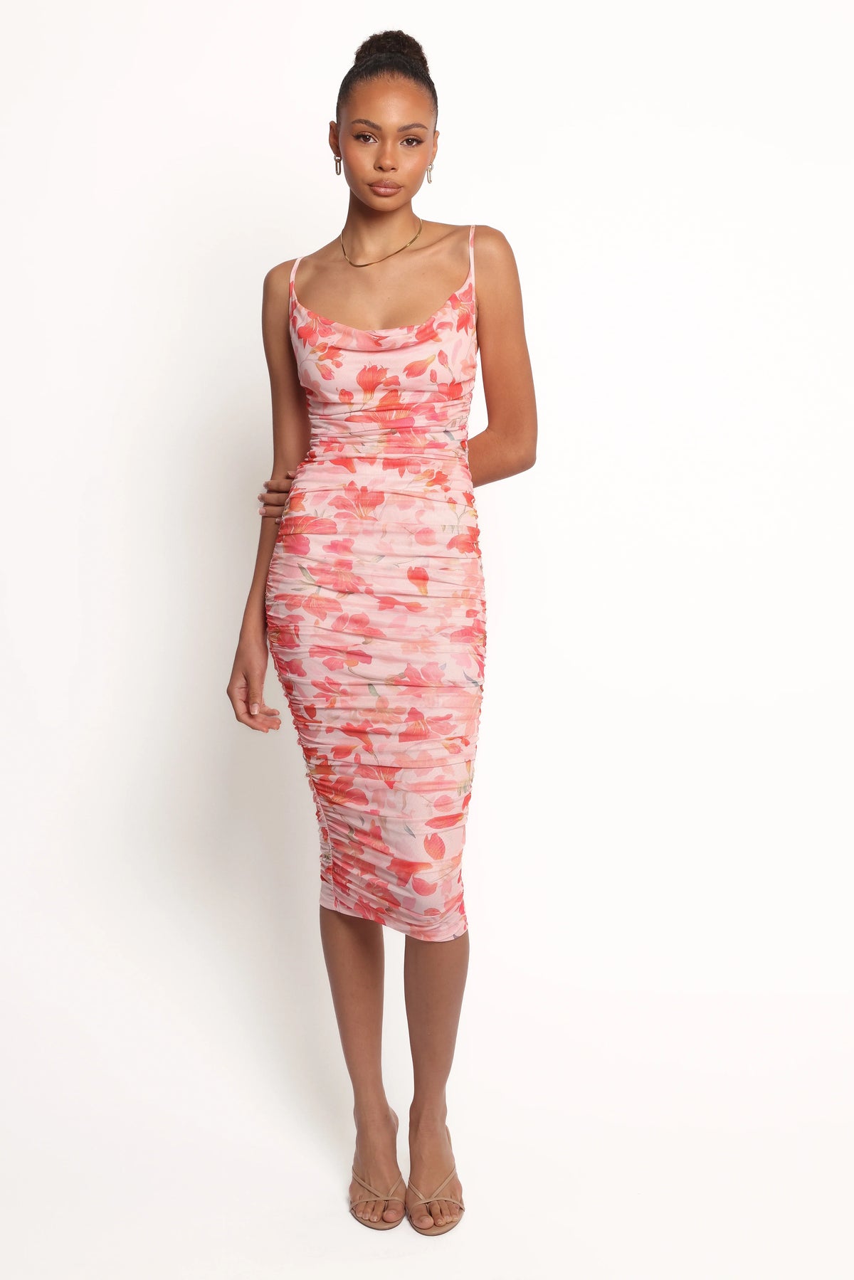 Tempest Midi Dress - Pink Floral