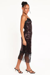 Frida Lace Midi Dress - Burgundy