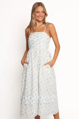 Lisette Midi Dress - Blue