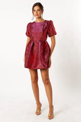Jadore Mini Dress - Red Magenta