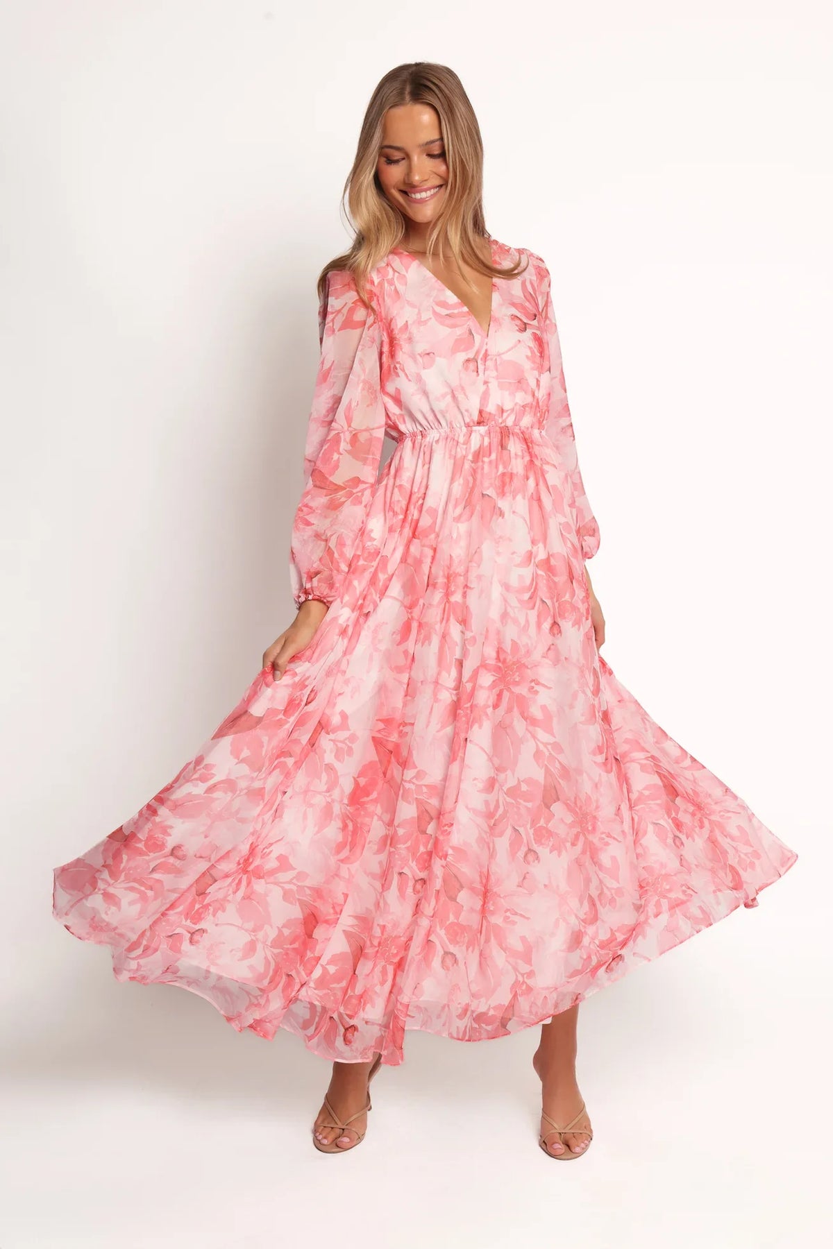 Anisa Maxi Dress - Pink Floral