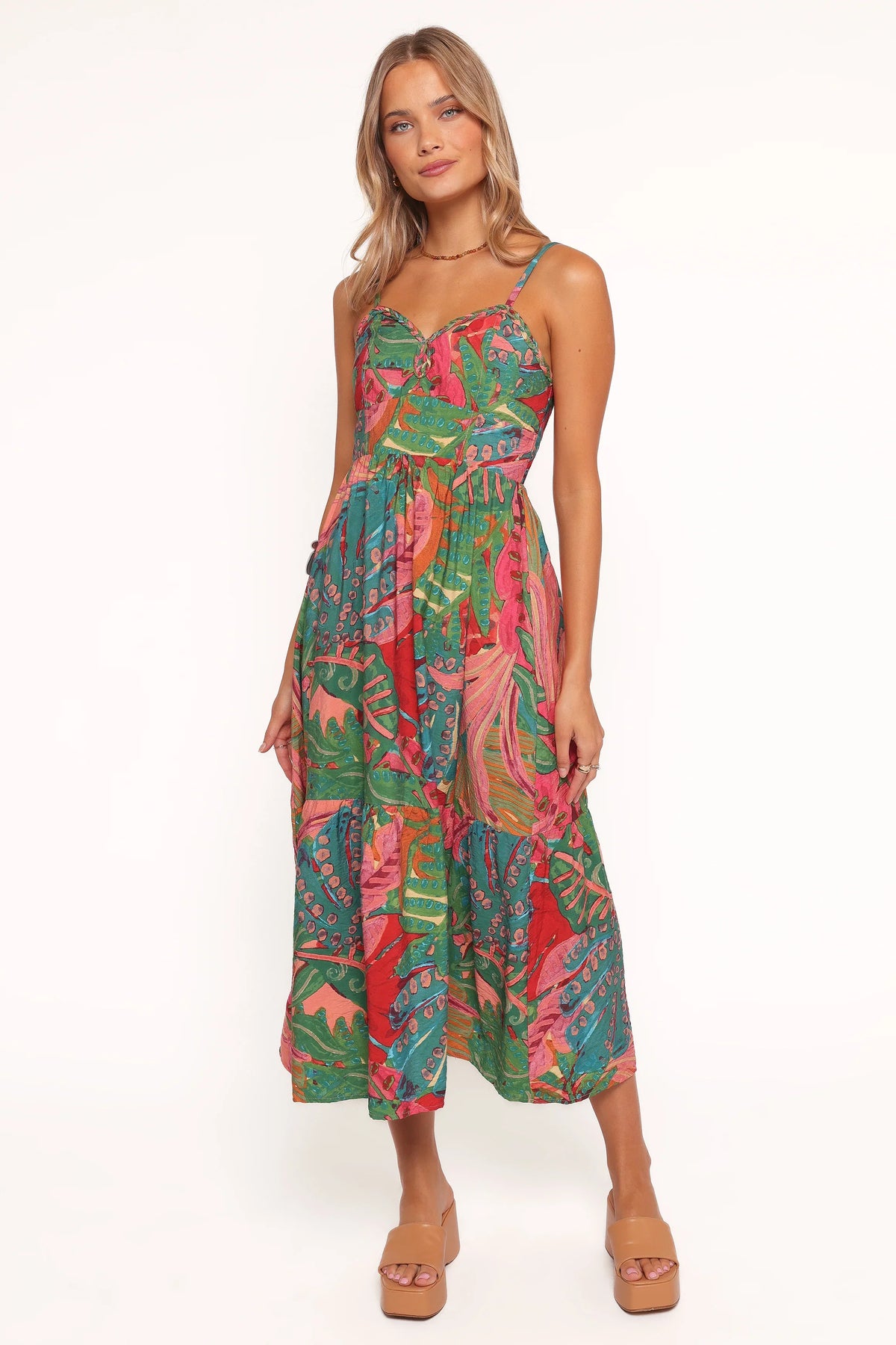 Eleonora Midi Dress - Calypso Coral