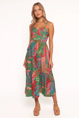 Eleonora Midi Dress - Calypso Coral