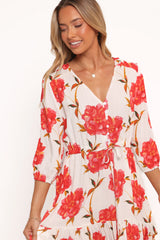 Kelda Dress - Red Floral