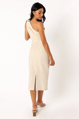 Gibson One Shoulder Midi Dress - Oatmeal