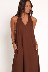 Kaida Maxi Dress - Espresso
