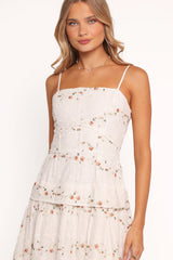 Eleanora Midi Dress - White Floral
