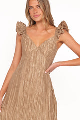 Romola Midi Dress - Bronze