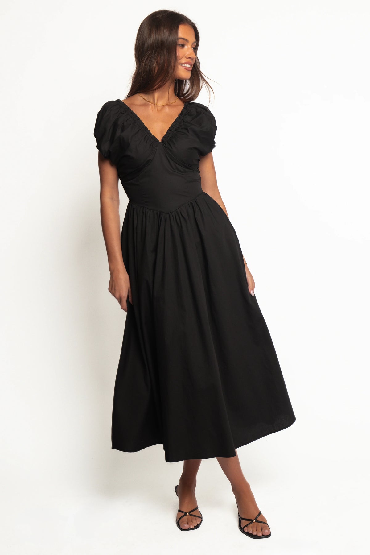 Larson Midi Dress - Black