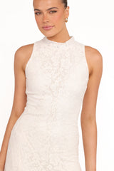 Danni Lace Midi Dress - Ecru