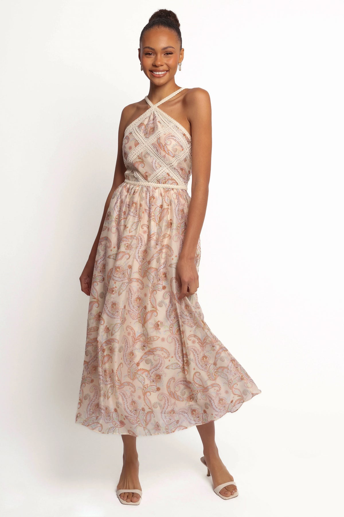 Ximena Midi Dress - Cream Multi