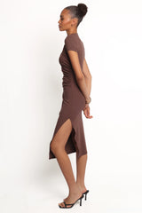 Lioren Midi Dress - Brown