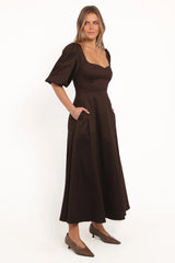 Merlena Maxi Dress - Chocolate