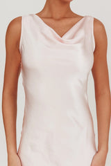 Take Care Backless Sash Maxi Dress Blush