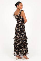 Irelynn Maxi Dress - Black Floral