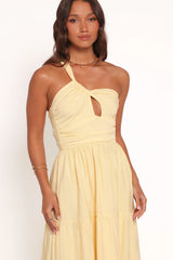 Vinny One Shoulder Maxi Dress - Yellow