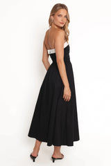 Marais Strapless Midi Dress - Black